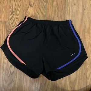 Black DriFit Nike Running Shorts with Colorful Seams